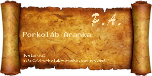 Porkoláb Aranka névjegykártya